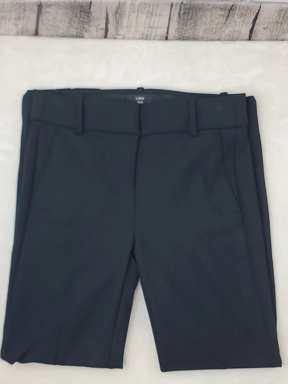 J Crew Cameron Bi-Stretch Cotton Slim Mid-Rise Tapered Crop Pant/Trouser Black